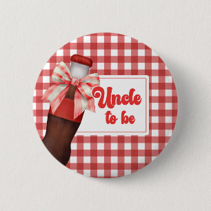 Sie ist bereit zu platzen Baby Shower Onkel wird B Button
