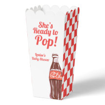 Sie ist bereit zu platzen Baby Shower Popcorn Gesc