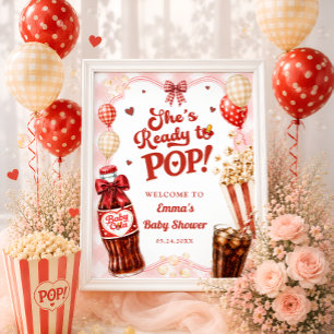 Sie ist bereit zu platzen Baby Shower Willkommen Poster