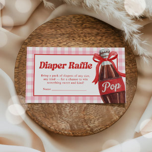 Sie ist bereit zu platzen Baby Shower Windel-Raffl Begleitkarte
