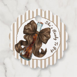 Sie ist bereit zu platzen Coke-Schleife Baby Showe Geschenkanhänger