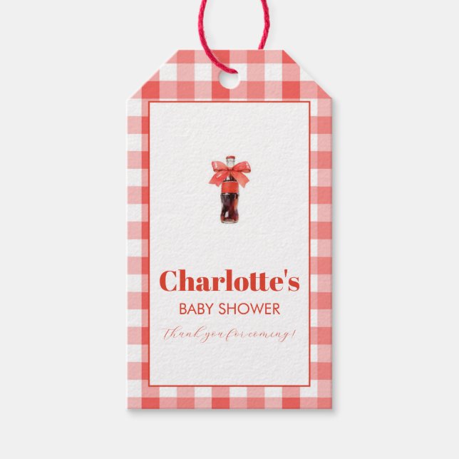 Sie ist bereit zu platzen - Rote Limonade - Baby S Geschenkanhänger (Vorderseite)