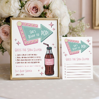 Sie ist bereit zu PLATZEN! Soda-Baby Shower Ratesp Poster