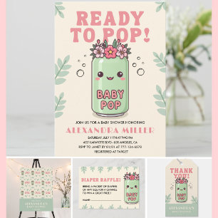 Sie ist bereit zu poppen Baby Shower Einladung Boh