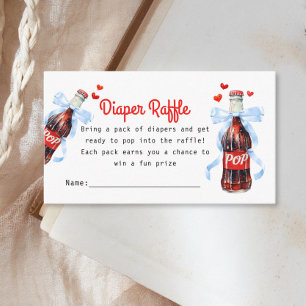 Sie ist bereit zu poppen Baby Shower Windel-Raffle Begleitkarte