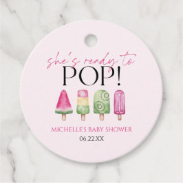 Sie ist bereit zum Pop! Popsicle Baby Dusche Geschenkanhänger
