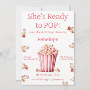 Sie ist bereit zum Pop Rosa Einladung