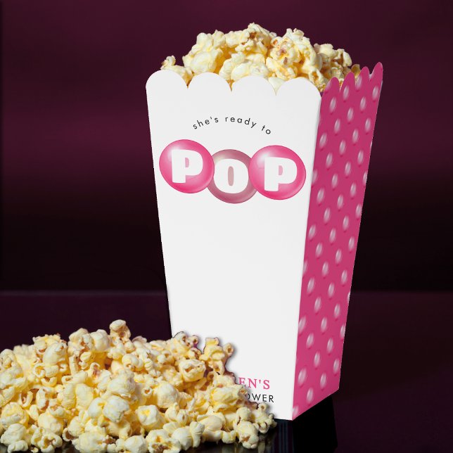 Sie ist bereit zum Pop von Bubblegum Pink Girl Bab Geschenkschachtel (She's Ready To Pop Bubblegum Pink Girl Baby Shower Favor Boxes
)