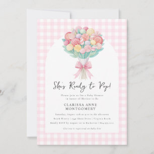 Sie ist bereit zum Pop von Cake Baby Shower Einlad Einladung