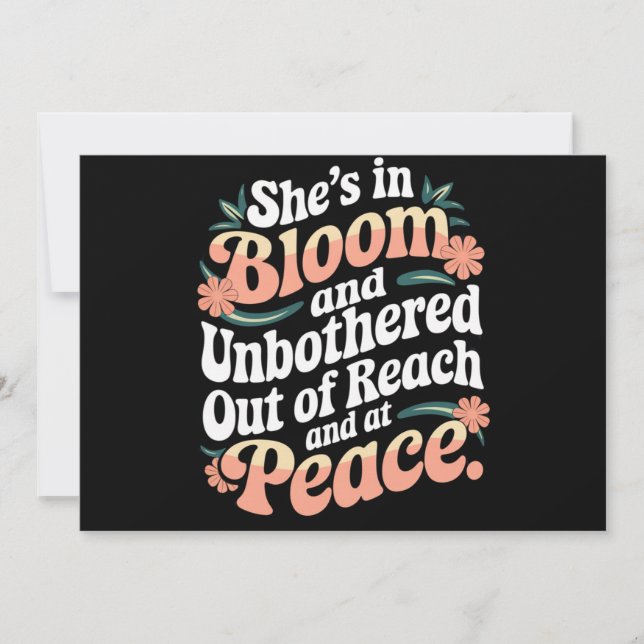 Sie ist blühend und stört sich nicht und einladung (Vorderseite)