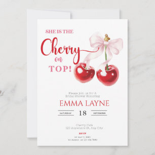 Sie ist Cherry on Top Coquette Brautparty In Einladung