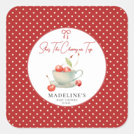 Sie ist die Cherry auf dem Top Baby Shower Sticker