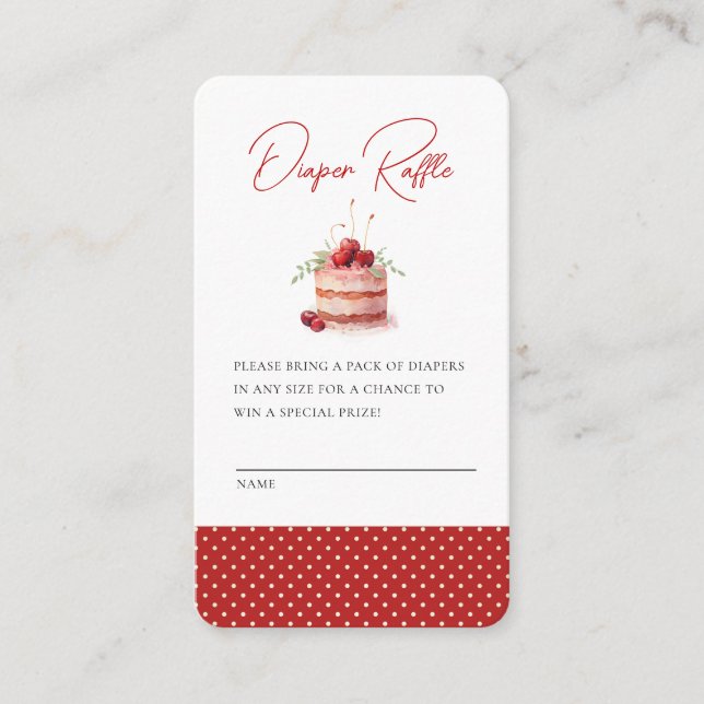 Sie ist die Cherry auf der Top Baby Shower Enclosu Begleitkarte (Vorderseite)