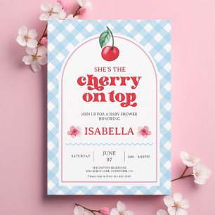 Sie ist die Cherry auf Top Baby Duwer Einladung
