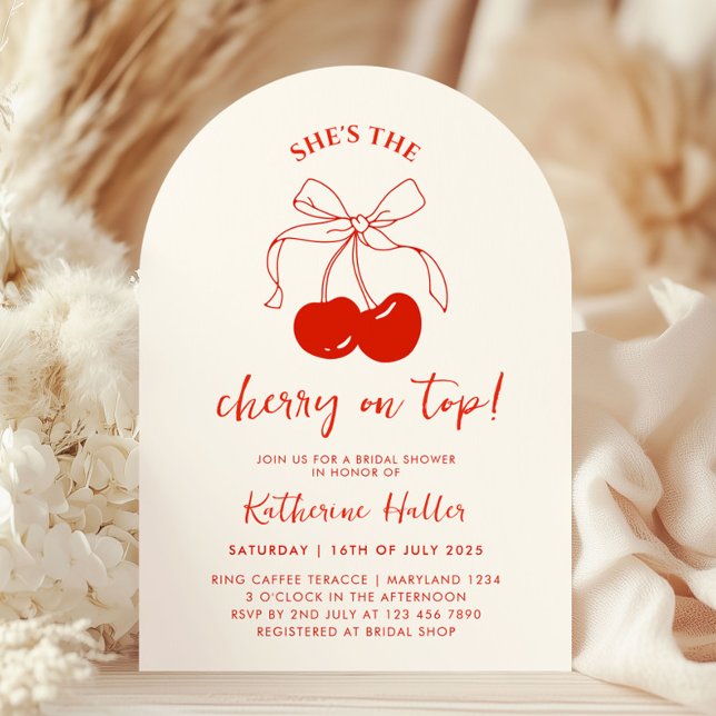 Sie ist die Cherry auf Top Bridal Dusche Einladung (Von Creator hochgeladen)