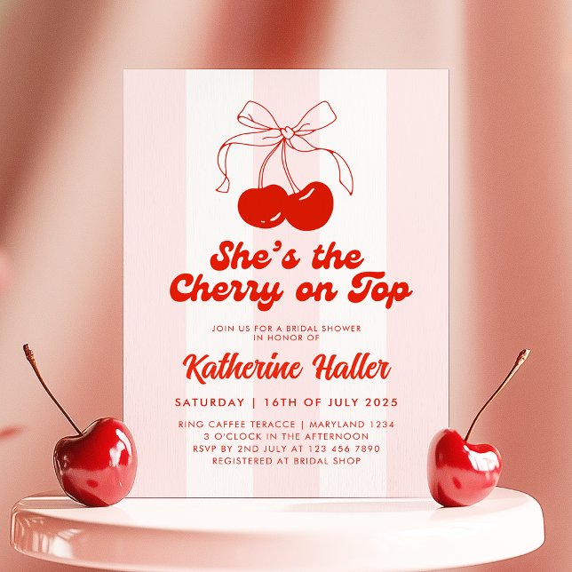 Sie ist die Cherry auf Top Bridal Dusche Einladung (Von Creator hochgeladen)