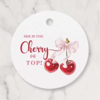 Sie ist die Cherry auf Top Gevor Tags Geschenkanhänger