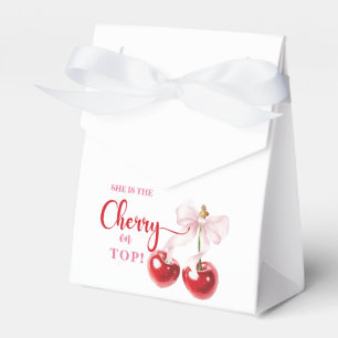 Sie ist die Cherry Top Tent Favor Box mit Band Geschenkschachtel