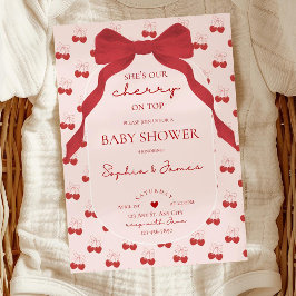 Sie ist die Kirsche auf dem Eis Babyshower-Einladu Einladung