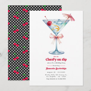 Sie ist die Kirsche auf dem Martini-Geburtstagsfei Einladung