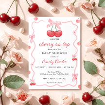 Sie ist die Kirsche auf dem Torten Baby Shower Ein