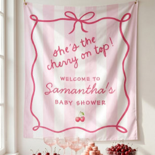 Sie ist die Kirsche auf dem Tortenaufsatz Baby Sho Wandteppich
