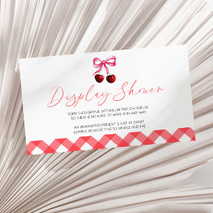 Sie ist die Kirsche auf der oberen Baby-Dusche Begleitkarte