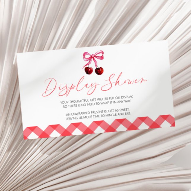 Sie ist die Kirsche auf der oberen Baby-Dusche Begleitkarte (Von Creator hochgeladen)