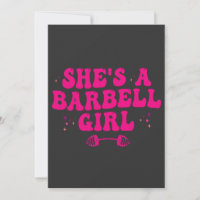 Sie ist ein Barbel Mädchen Fitness Gym Sport Gesch