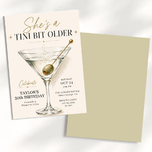 Sie ist ein bisschen älter Martini 50. Geburtstag Einladung