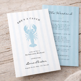 Sie ist ein Fang - Coastal Lobster Junggesellinnen Einladung
