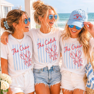 Sie ist ein Fang Coastal Lobster Junggesellinnenab T-Shirt