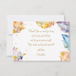Sie ist ein Gem Birthday Crystals Girl's Aquarell Dankeskarte