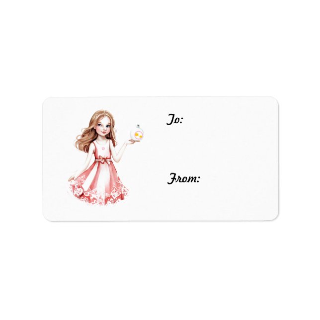 Sie ist ein Holiday Princess Label Adressaufkleber (Vorne)