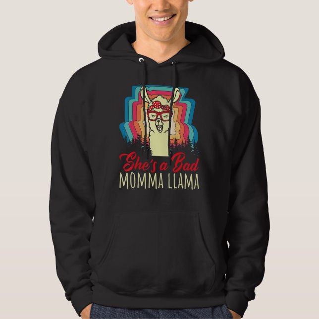 Sie ist ein schlechter Momma Llama Animal Niedlich Hoodie (Vorderseite)