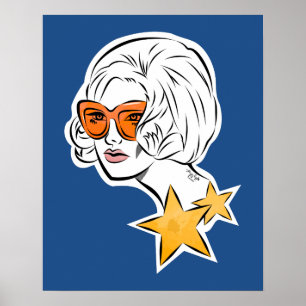 Sie ist ein Star Retro Style Poster