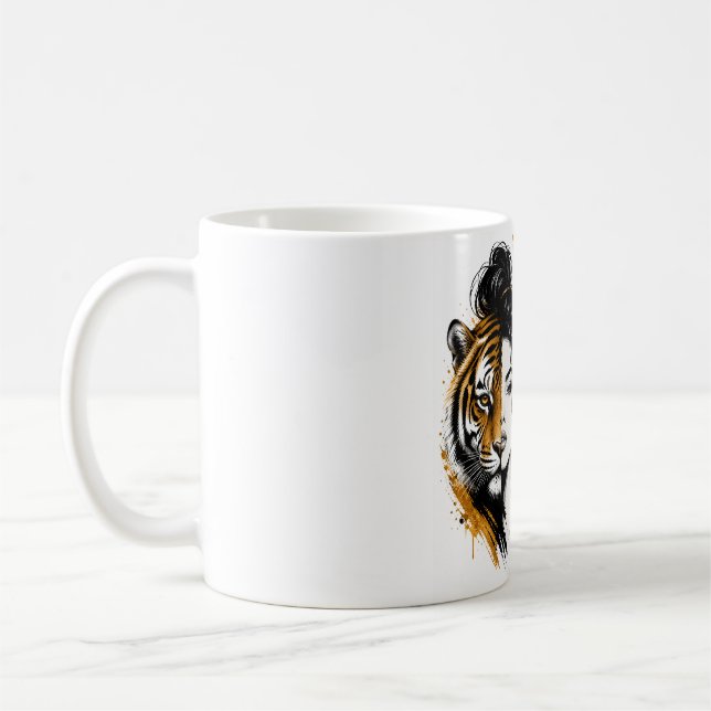 Sie Ist Ein Tiger Becher Kaffeetasse (Links)
