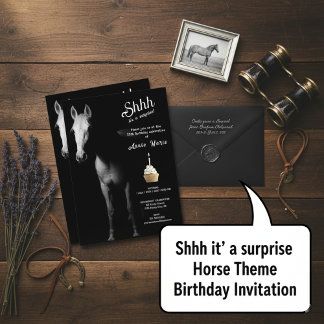 Sie ist ein überraschendes Pferd sie zum Geburtsta Einladung