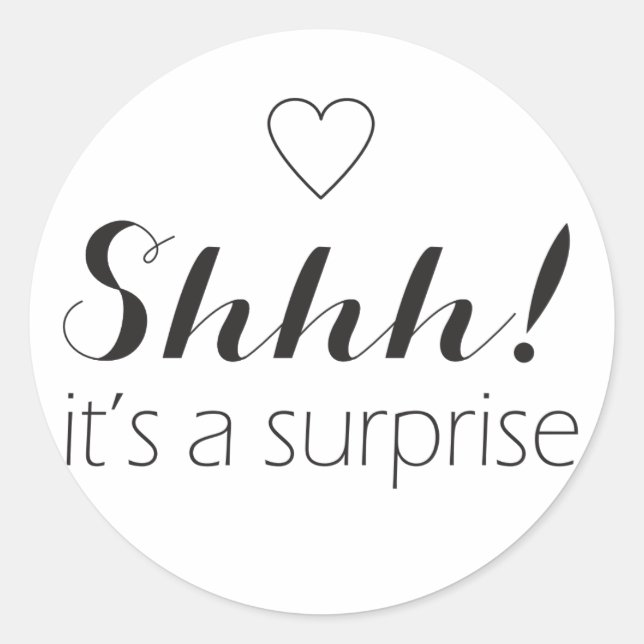 Sie ist ein Überraschungsaufkleber mit Herz Runder Aufkleber (Vorderseite)