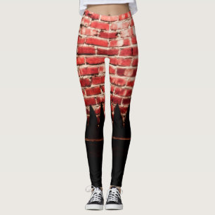 Sie ist ein Ziegelstein-Haus-Leggings Leggings