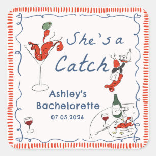 Sie ist eine Catch Hummer Bachelorette Sticker