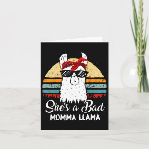 Sie ist eine D-Mama Lama Lustige Retro Vintage Mam Karte