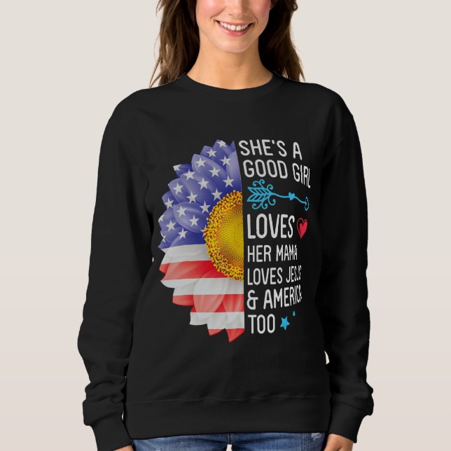 Sie ist eine gute Liebe ihrer Mama-Lieben Jesus un Sweatshirt (Vorderseite)