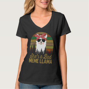 Sie ist eine schlechte Meme Llama Mama für Frauen  T-Shirt
