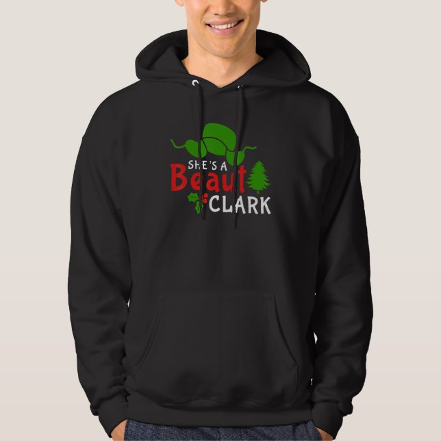 Sie ist eine schöne Clark Ugly Weihnachtsfamilie Hoodie (Vorderseite)