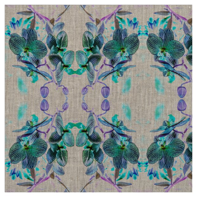 Sie ist eine schöne Orchidee Stoff (Muster)