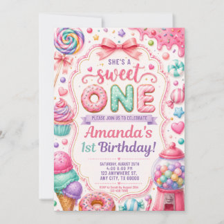 Sie ist eine Süße Einladungsvorlage zum Geburtstag