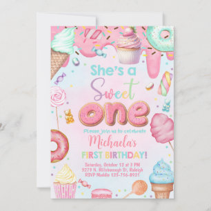 Sie ist eine Sweet One Mädchen Einladung zum erste