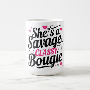Sie ist eine Wilde, Elegante, Verspielte – Sassy Z Kaffeetasse