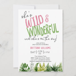 Sie ist eine wilde und wunderschöne Girl Baby Dusc Einladung